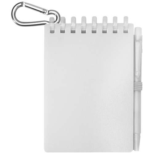 Lig Mini outdoorowy zestaw z notatnikiem w miękkiej okładce z tworzyw sztucznych pochodzących z recyklingu i długopisem (nieb 10705101 – zdjęcie 3