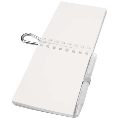 Lig Mini outdoorowy zestaw z notatnikiem w miękkiej okładce z tworzyw sztucznych pochodzących z recyklingu i długopisem (nieb 10705101 – zdjęcie 5