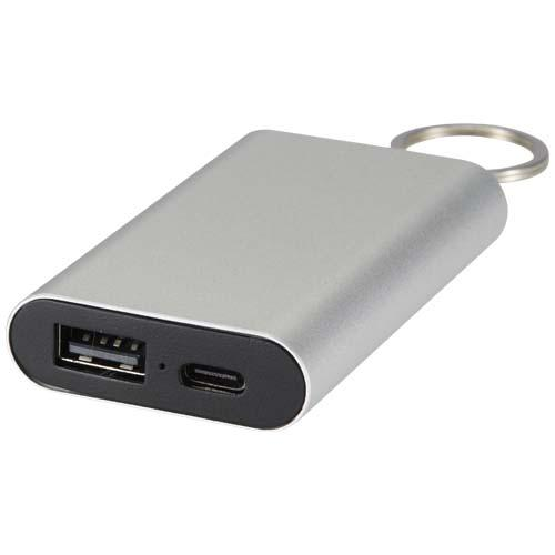 Arcturus powerbank o pojemności 2000 mAh z recyklingowanego aluminium z brelokiem 12451781 – zdjęcie 6