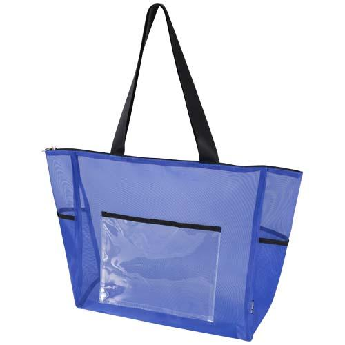 Mesh torba na zakupy 23 l z recyklingu z certyfikatem GRS 13013853 – widok z przodu