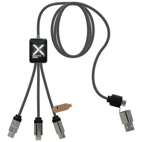 SCX.design C33 kabel do ładowania typu C o mocy 60 W z podwójnym podświetlanym logo 2PX21390 – widok z przodu
