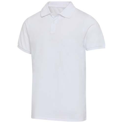 Beryl naturalna koszulka polo z recyklingu z krótkim rękawem, unisex, o gramaturze 220 g/m² 39558010 – widok z przodu