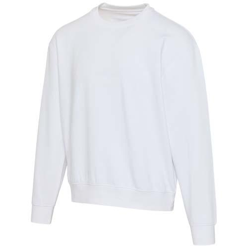 Boris 280 g/m2 sweter unisex z organicznego materiału z certyfikatem OCS o luźnym kroju i z okrągłym dekoltem 3956401A – widok z przodu