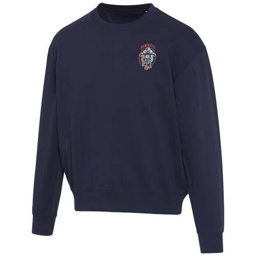 Boris 280 g/m2 sweter unisex z organicznego materiału z certyfikatem OCS o luźnym kroju i z okrągłym dekoltem 39564555 – zdjęcie 2