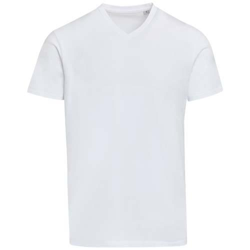 Balfour organiczna koszulka unisex z krótkim rękawem i dekoltem w serek, wykonana z materiału o gramaturze 200 g/m², z certyf 39665019 – zdjęcie 3