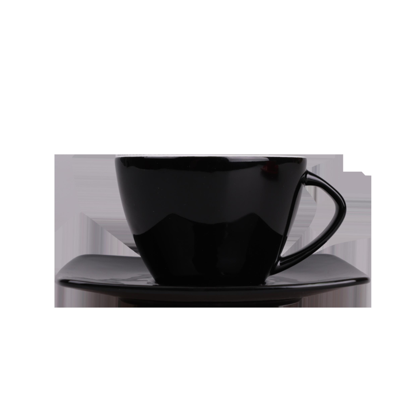 Luna Set 220ml czarny/biały C256-93484 – widok z przodu