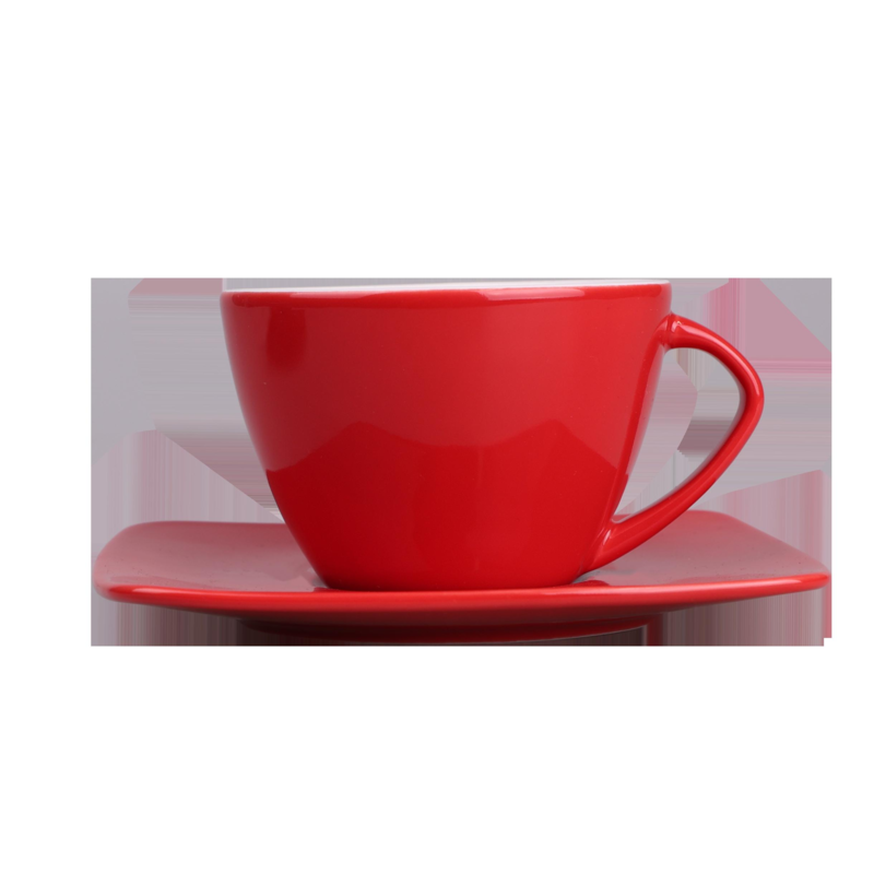 Luna Set 220ml czerwony/biały C256-93487 – widok z przodu