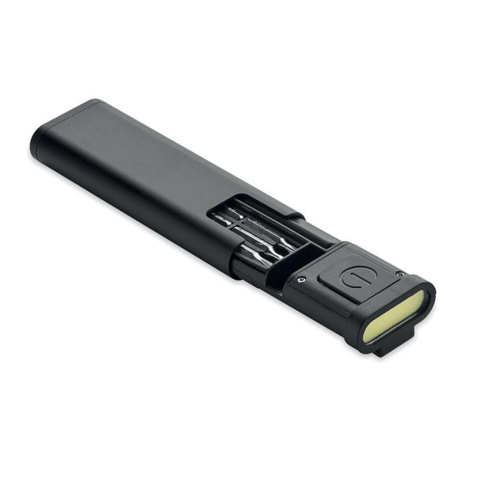 Lampka COB ze śrubokrętami MO3127-03 – widok z przodu