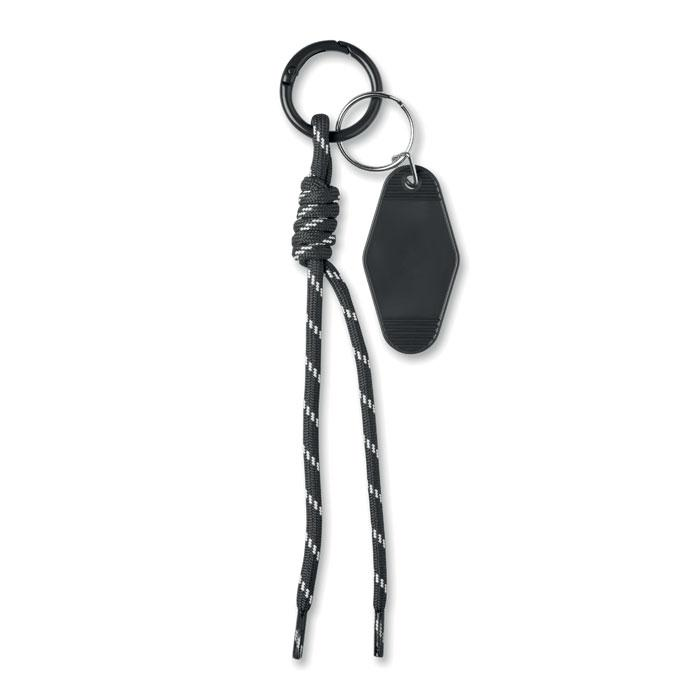 Brelok pleciony z tagiem MO3167-03 – widok z przodu