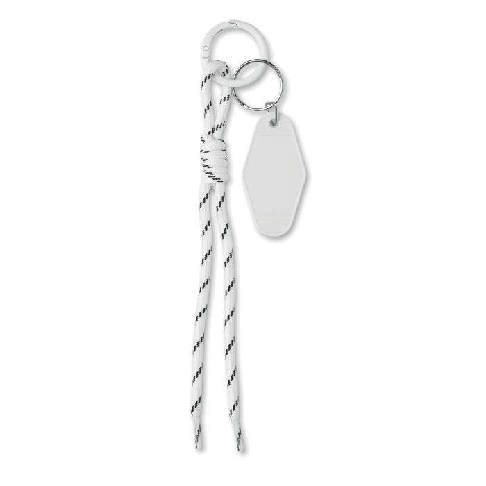 Brelok pleciony z tagiem MO3167-06 – widok z przodu