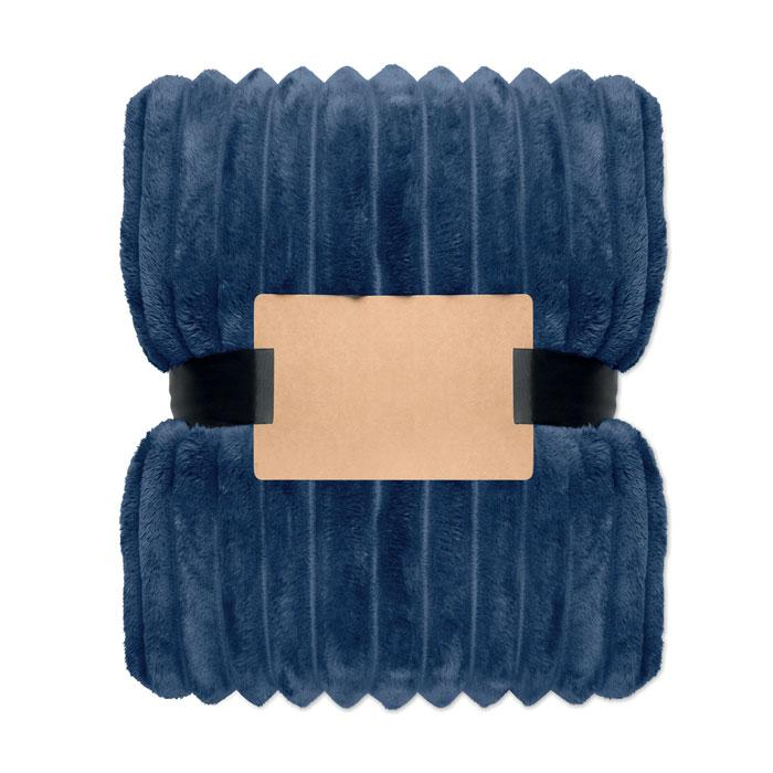 Polarowy koc w paski RPET MO3184-04 – zdjęcie 2
