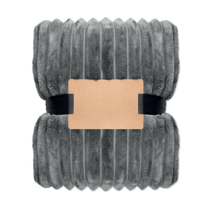 Polarowy koc w paski RPET MO3184-15 – zdjęcie 2