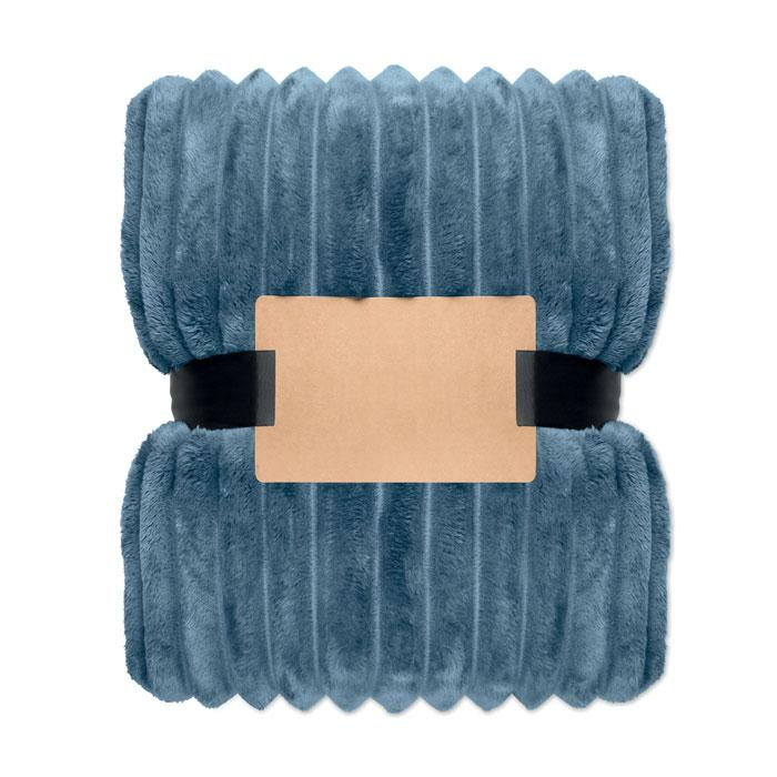 Polarowy koc w paski RPET MO3184-20 – zdjęcie 2