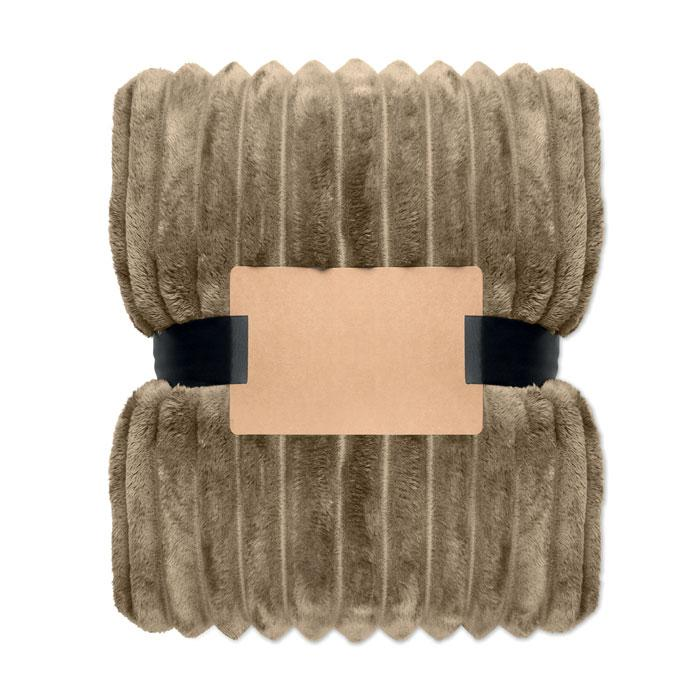 Polarowy koc w paski RPET MO3184-39 – zdjęcie 2