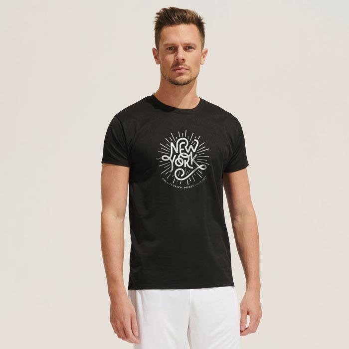 SPRINT UNI T-SHIRT 130g S02995-BK-XXS – zdjęcie 3