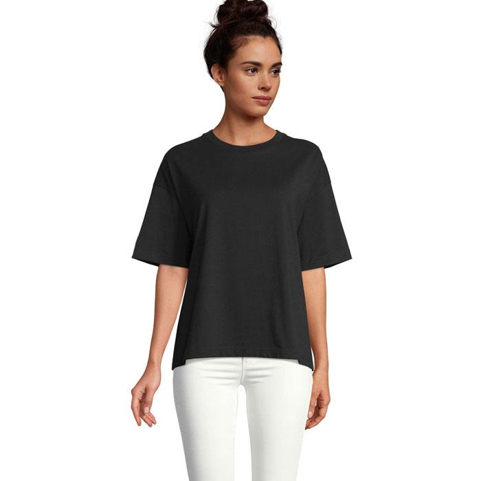 BOXY WOMEN T-SHIRT OVERSIZE S03807-DB-L – widok z przodu