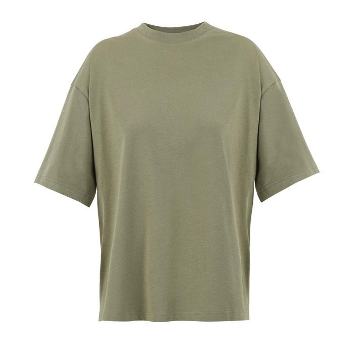 BOXY WOMEN T-SHIRT OVERSIZE S03807-KH-M – widok z przodu