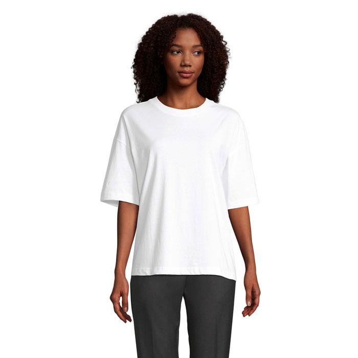 BOXY WOMEN T-SHIRT OVERSIZE S03807-WH-L – widok z przodu