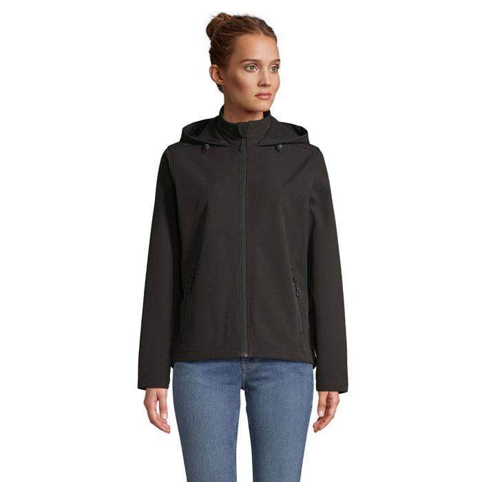 RACE WOMEN Kurtka z kapturem S04448-BK-S – widok z przodu