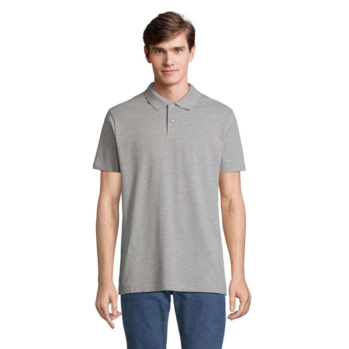 PULSE UNISEX POLO S04502-GY-S – widok z przodu