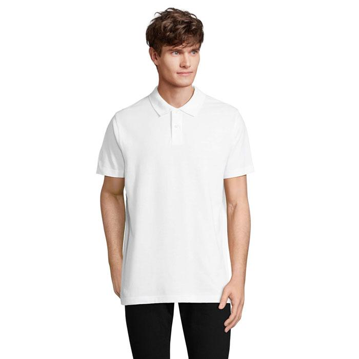 PULSE UNISEX POLO S04502-WH-L – widok z przodu