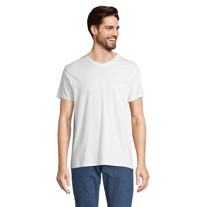 REGENT V  V-NECK T-SHIRT S04765-WH-3XL – widok z przodu
