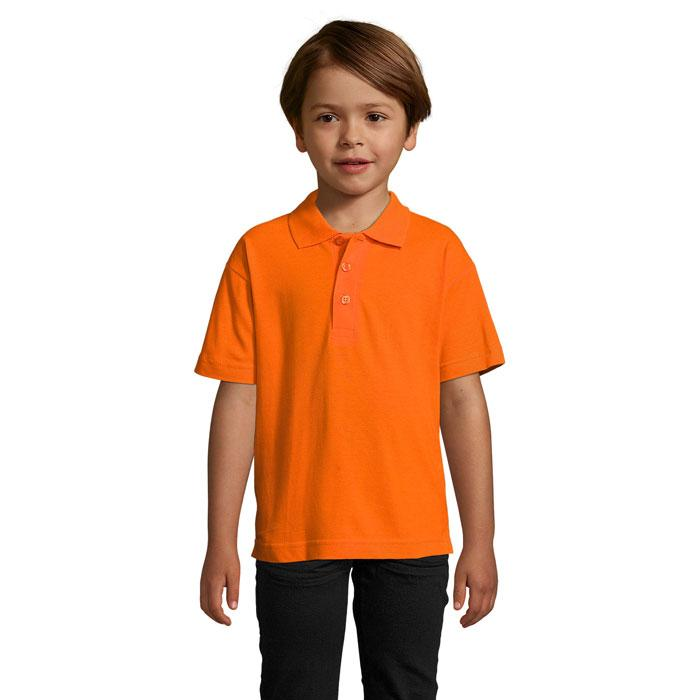 SUMMER II KIDS Polo 170g S11344-OR-3XL – widok z przodu