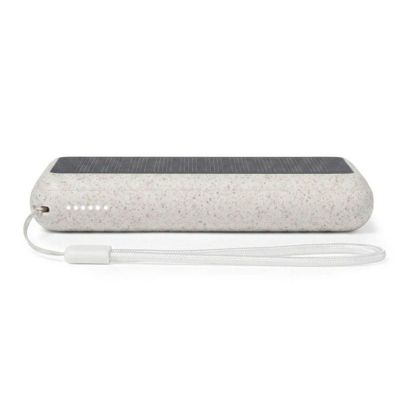 Power bank 5000 mAh ze słomy pszenicznej, ładowarka słoneczna V1353-00 – zdjęcie 7