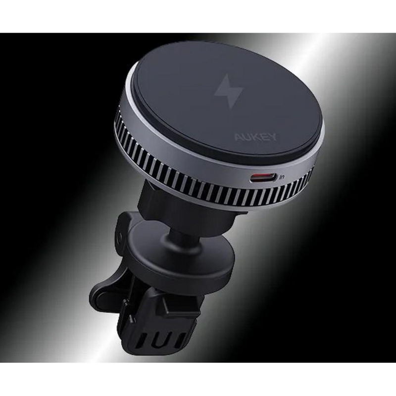 Samochodowy uchwyt do telefonu, magnetyczna ładowarka bezprzewodowa 15W Aukey VAM09-03 – zdjęcie 10