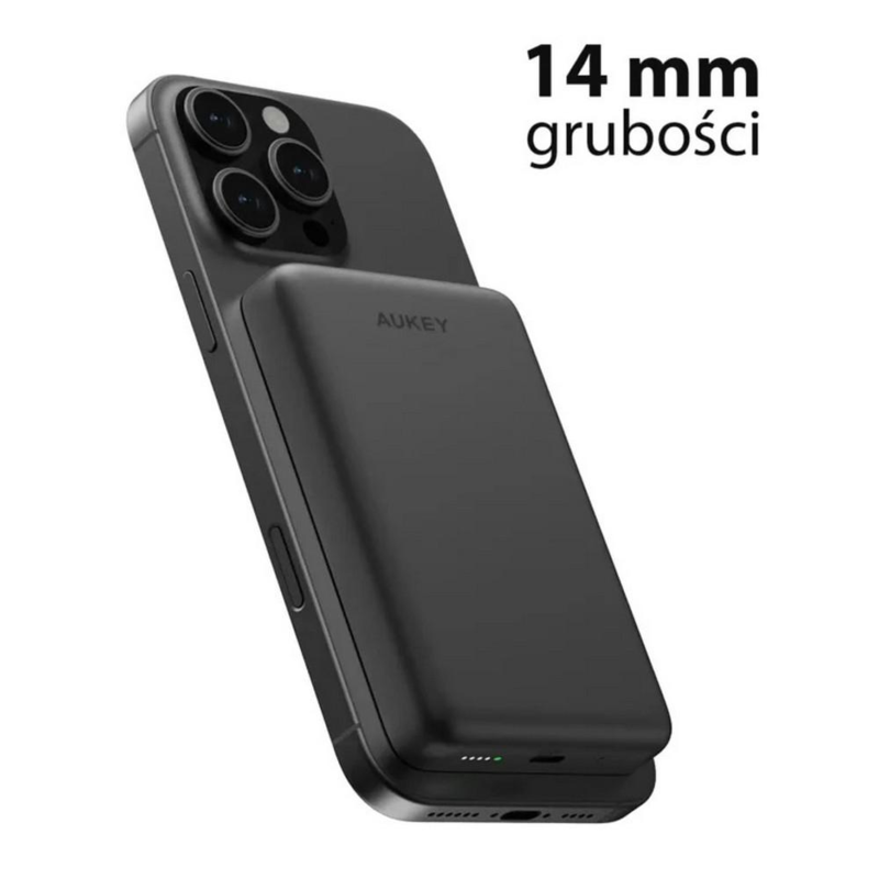 Magnetyczny, bezprzewodowy power bank 10000 mAh Aukey VAM12-03 – zdjęcie 4