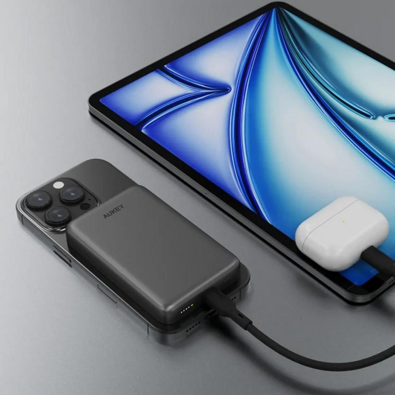Magnetyczny, bezprzewodowy power bank 10000 mAh Aukey VAM12-03 – zdjęcie 5