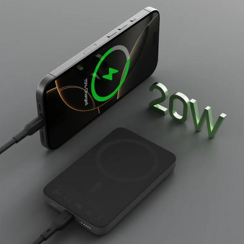 Magnetyczny, bezprzewodowy power bank 10000 mAh Aukey VAM12-03 – zdjęcie 6