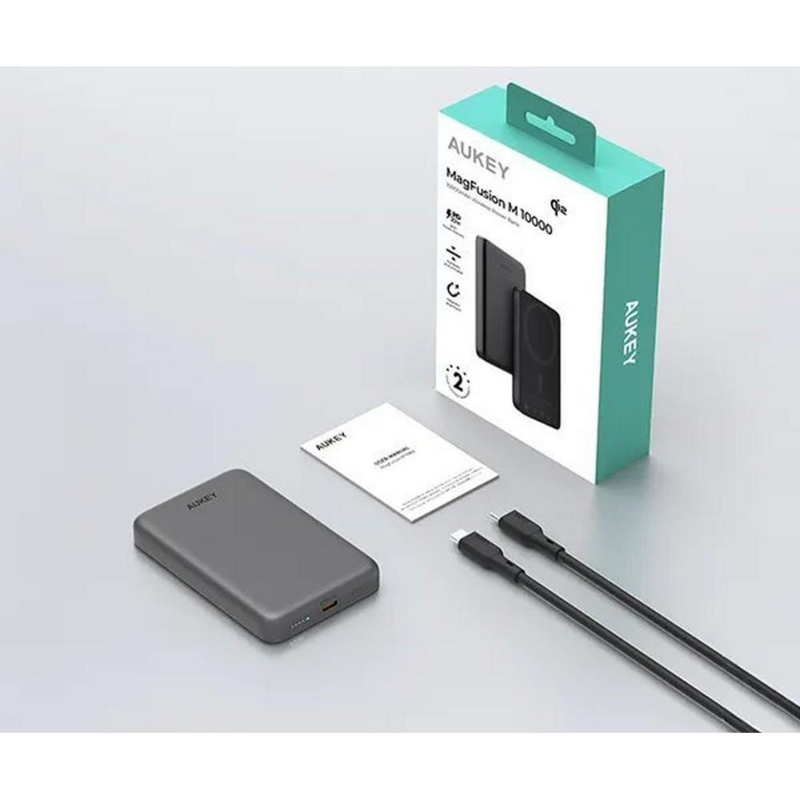 Magnetyczny, bezprzewodowy power bank 10000 mAh Aukey VAM12-03 – zdjęcie 9