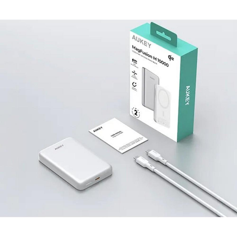 Magnetyczny, bezprzewodowy power bank 10000 mAh Aukey VAM12-32 – zdjęcie 12