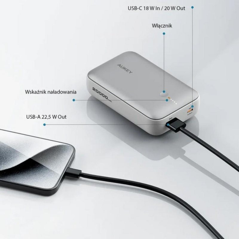 Power bank 20000 mAh Aukey VAM14-32 – zdjęcie 4