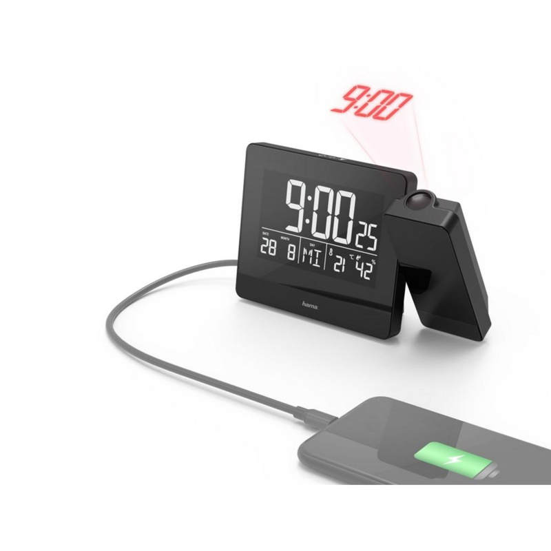 Zegar, budzik z projektorem Hama Plus Charge VH062-03 – zdjęcie 5