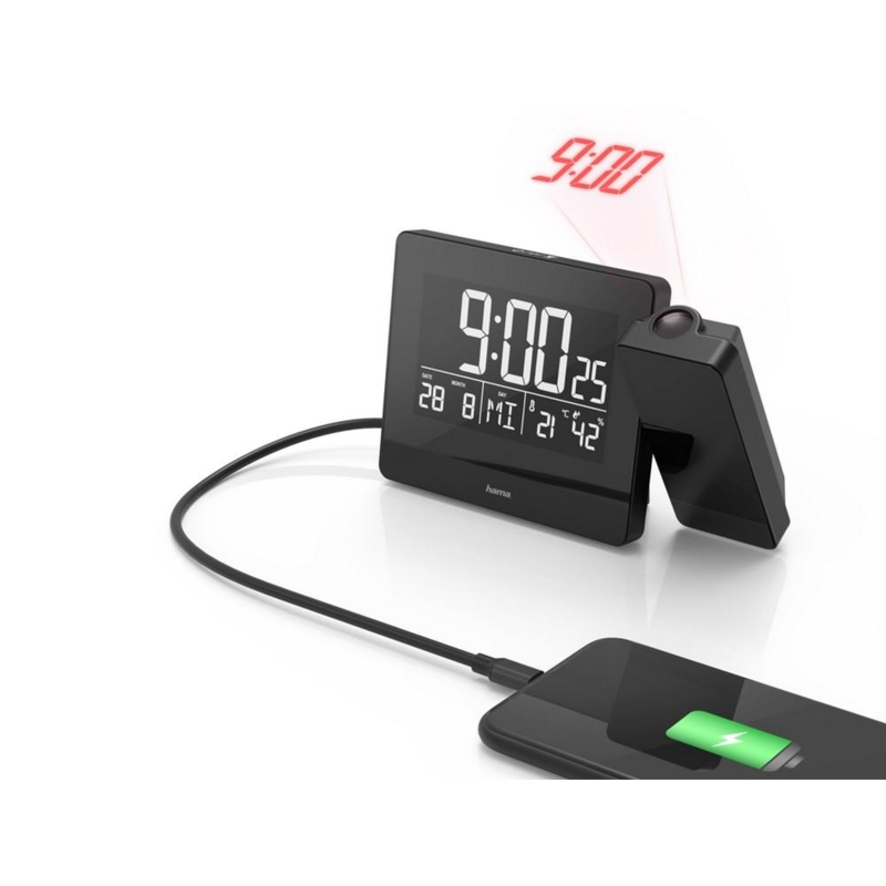 Zegar, budzik z projektorem Hama Plus Charge VH062-03 – zdjęcie 6