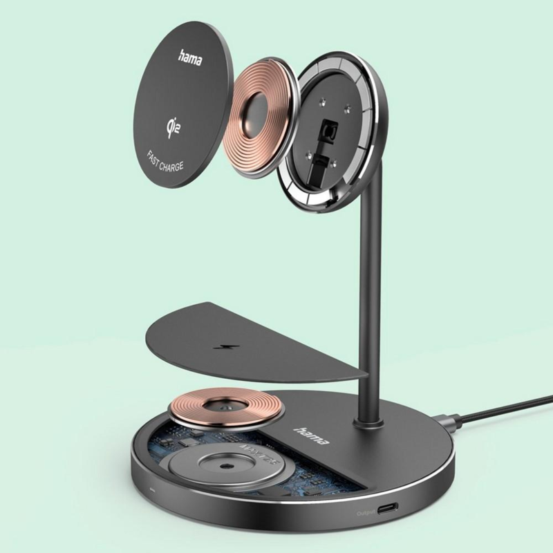 Magnetyczna ładowarka bezprzewodowa 2 w 1 15W Hama VH066-03 – zdjęcie 14