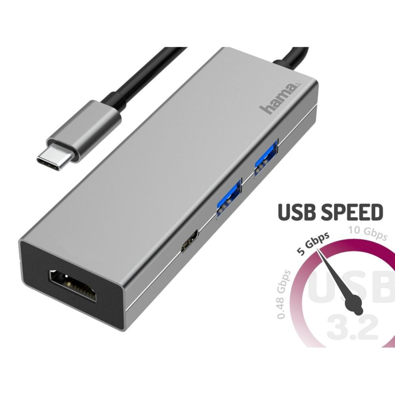 Hub USB, USB-C, HDMI Hama VH070-19 – zdjęcie 2
