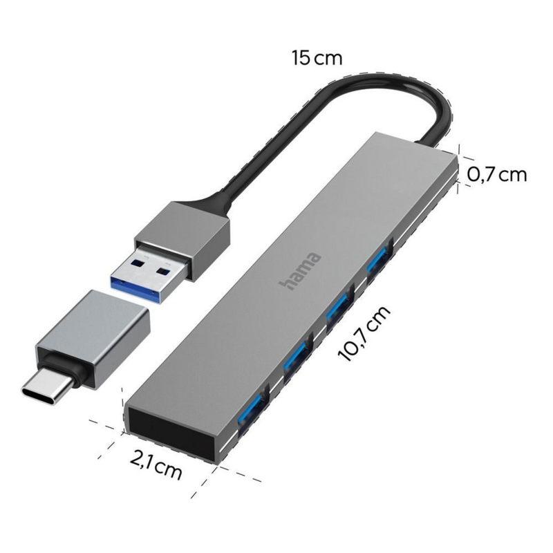 Hub USB, USB-C Hama VH072-19 – zdjęcie 5